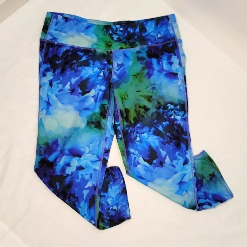 Athleta Chaturanga Bloom Crop Leggings Size Large